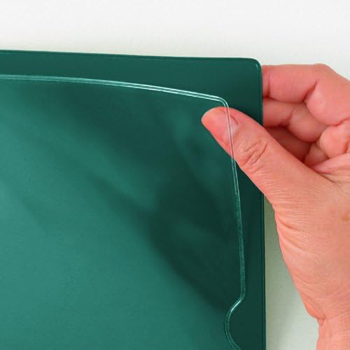 StoreSMART - Paperwork Organizers - 100-Pack - Green Plastic Back, Clear Plastic Front - Heavy Duty - PF8511PQG-100