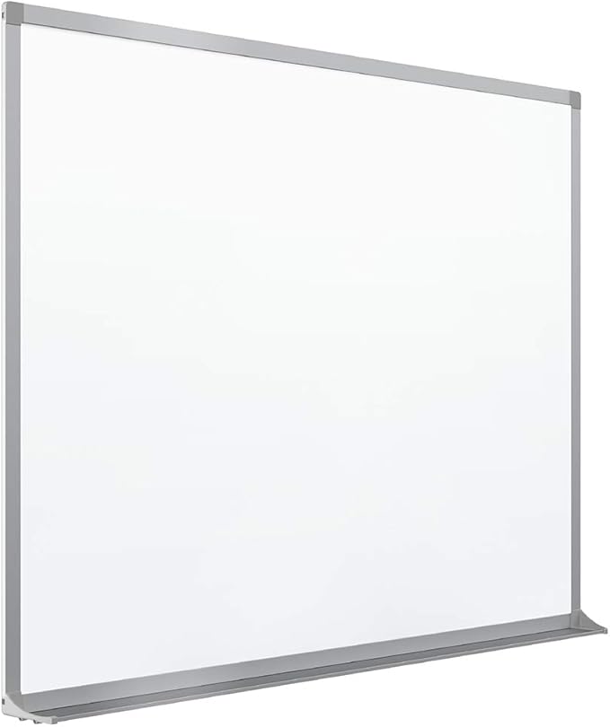 Quartet Dry Erase Magnetic White Board 72"W x 48"H, Porcelain Whiteboard, Silver Aluminum Frame (PPA406)