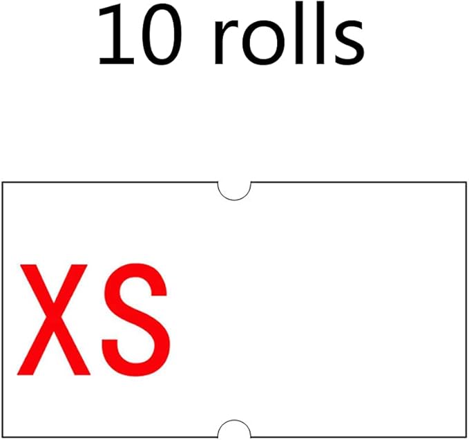 10 Rolls White Label Labeling 22mm X 12mm White Retail Shop Label Set