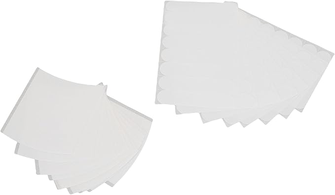 Double Sided Clothing and Skin Adhesive Tape Set, Transparent PP Material Fabric Fastener Strips for Professional Use, Includes 10 Round and 10 Curved Pieces, 2 Sets Total