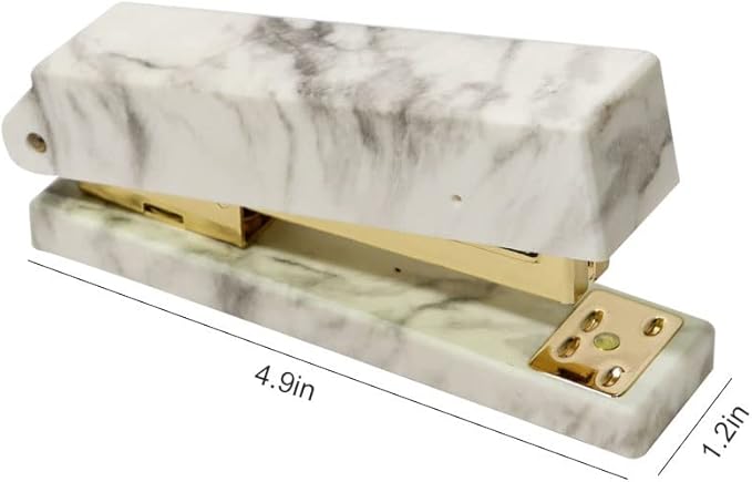 Desk Stapler Office Metal Classic Desktop Stapler Heavy Duty with 20 Sheets Capacity Marble Texture Easy to Load Ergonomic Stapler School Supplies (Color : A)