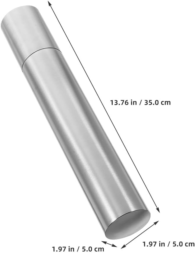 BESPORTBLE Vintage Certificate Storage Tube Stainless Steel Birth Certificate Holder Decorative Diploma Scroll Tube for Home And Travel 13. 77 Inch