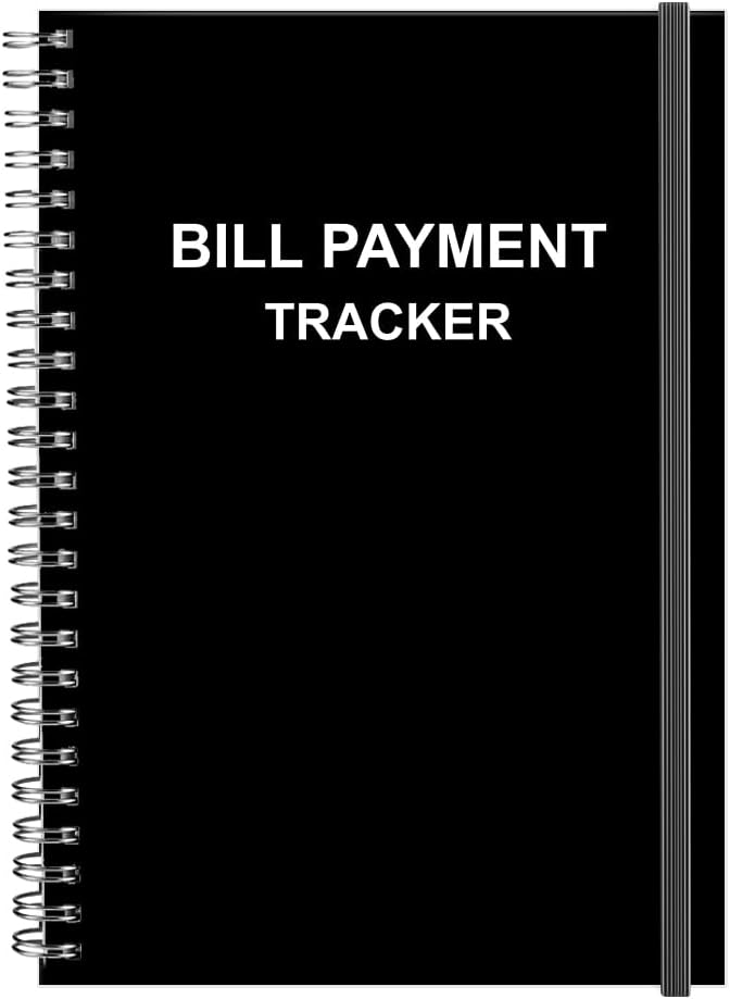 Bill Payment Tracker - Bill Tracker Notebook, Monthly Bill Organizer & Planner for Personal Budgeting Financial, Bill Payments Checklist Organizer, 5.8" x 8.25" Bill Organizer with Pocket