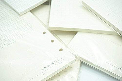 Harphia A5 Planner Paper Refills, 100gsm Thicker Blank Paper for Filofax, 6 Ring Binder