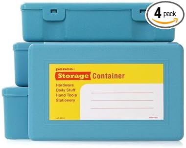 Hi-Tide Penco Storage Containers, Set of 4, Light Blue EB013