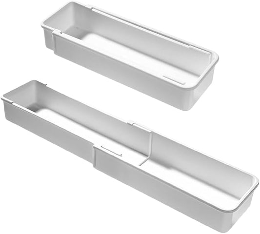 Adjustable Drawer Organizers Expandable,Drawer Divider Inserts for Makeup Cosmetics,Underwear Socks,Office Supplies,or Bathroom Storage,Multi-Purpose Plastic Drawer Trays,1-Pack