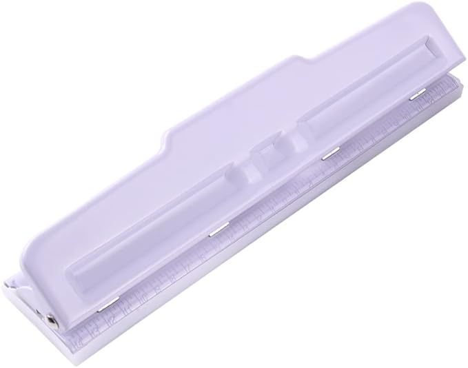 Adjustable Desktop Metal 4 Hole Hole Punch 10 Sheet Capacity Paper Hole Punch with Waste Collector(E)