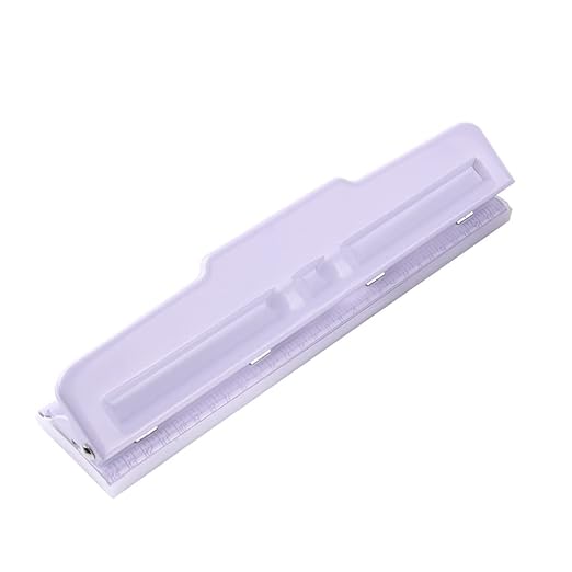 Adjustable Desktop Metal 4 Hole Punch 10 Sheet Capacity Paper with Waste Collector(E)