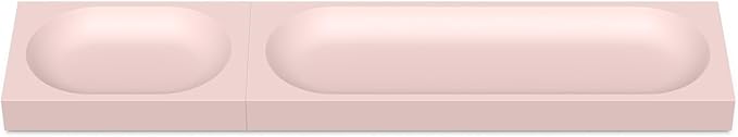 elago Smart Magnetic Desk Mat Pencil Tray – Soft Silicone Organizer for Office Supplies, AirPods, Glasses, Pens – Noise-Free, Washable, Item for Desk Management [Medium-Small Set] (Lovely Pink)