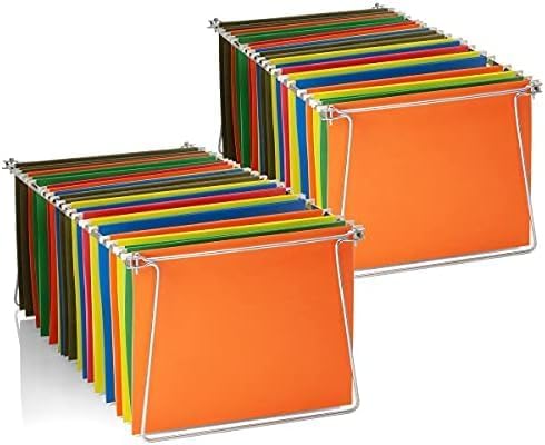 Officemate Hanging File Frames, Letter Size, Rails fits 24 to 27, Files Cabinet, Steel, 2 Sets (91999), Silver (Pack of 12)