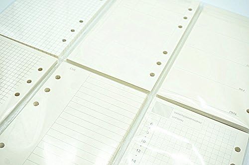 A5 Spiral Binder Inserts Refillable Notebook Planner Refills 6 Ring Binder Refill, 11 Packs of 11 Designds for Filofax Agenda Harphia (A5 5.59 x 8.27'',Full Set 11 pcs)