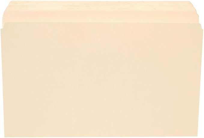 Staples File Folders, Straight‑Cut, Legal Size, Manila, Durable Paper Stock, 100/Box