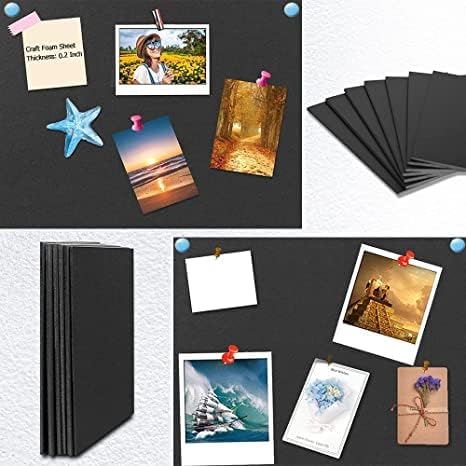 20 Pcs Black Foam Board 14 x 11 inch Foam Core Board Black Poster Board 3/16" Thick Foam Backing Boards for Crafts Poster Making Art Presentations