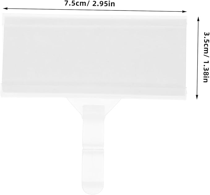 20pcs Plastic Wire Shelf Label Holders for Supermarket Convenience Stores Easy Install Wire Tags Retail Display