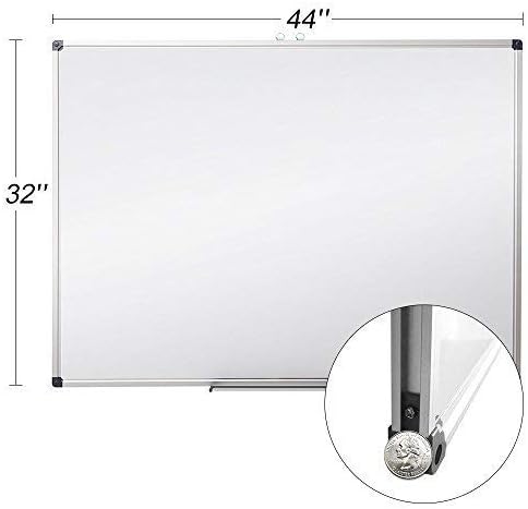 XIWODE 32x44 Inch Large Magnetic Dry Erase Board, Wall-Mounted Whiteboard Silver Aluminum Frame, Smooth Durable No Ghosting for Home School Office Conference