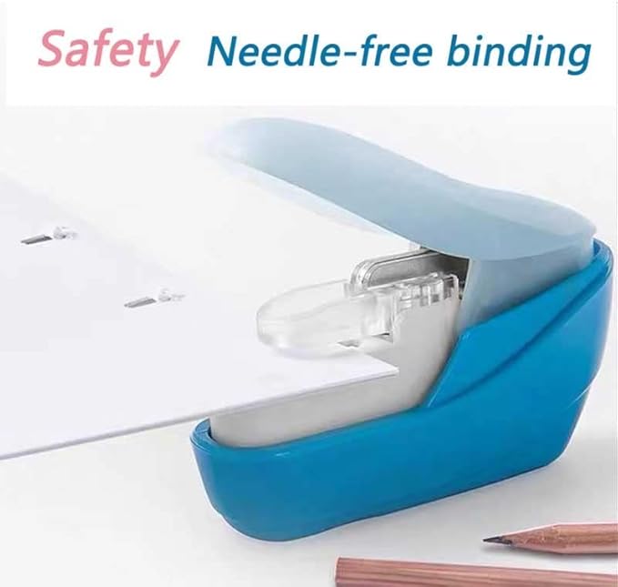 Stapler Office Needle-Free and Nail-Free Student Supplies Book Ordering Hand-held Mini(D)
