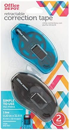Office Depot® Brand Correction Tape Slide, White, Pack of 2