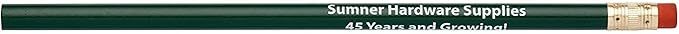 Pencil Guy Promotional Personalized Imprinted Dark Green Round Pencils.-500 per box. 19 colors to choose from!