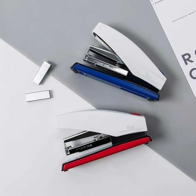 Stationery Stapler -Click Design Student Stapler Sturdy and Stationery Stapler, Suitable for School Office(White-Dinosaur Doodle4)