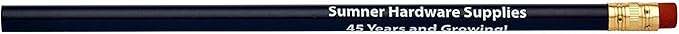Pencil Guy Promotional Personalized Imprinted Dark Blue Round Pencils.-1000 per box -19 color(s) to choose from!