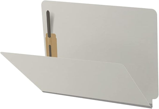 25 Pt. Pressboard Classification Folders, Full Cut End Tab, Letter Size, No Dividers, Light Gray (Box of 25)