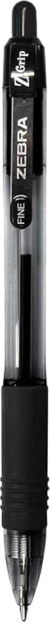 Zebra Pen Z-Grip Retractable Ballpoint Pens, Fine Point 0.7 mm, 14 Black Pens & 14 Blue Pens Combo Bulk Pack - 28 Pack