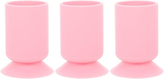 FOMIYES Makeup Brush Holder with Suction Cup Multipurpose Pen and Cosmetic Organizer for Desk and Vanity 3.9 Inch Compact Storage for Brushes Pens and Beauty Tools