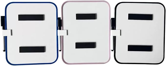 Magnetic Whiteboard with Marker and Magnets, 6" x 8",Small Whiteboard for Classroom, School Locker,Home, Office (Black)