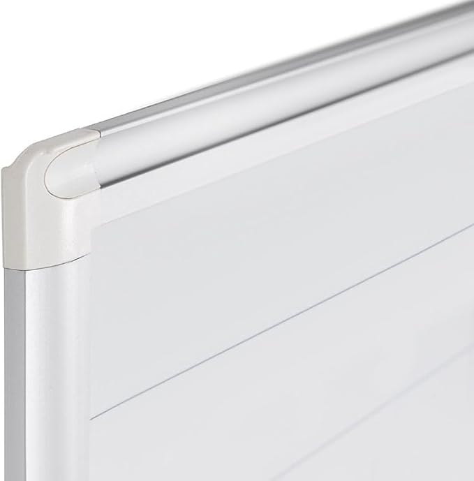 MasterVision Planning Board Magnetic Ruled Dry Erase, 48" x 72", Whiteboard with Aluminum Frame