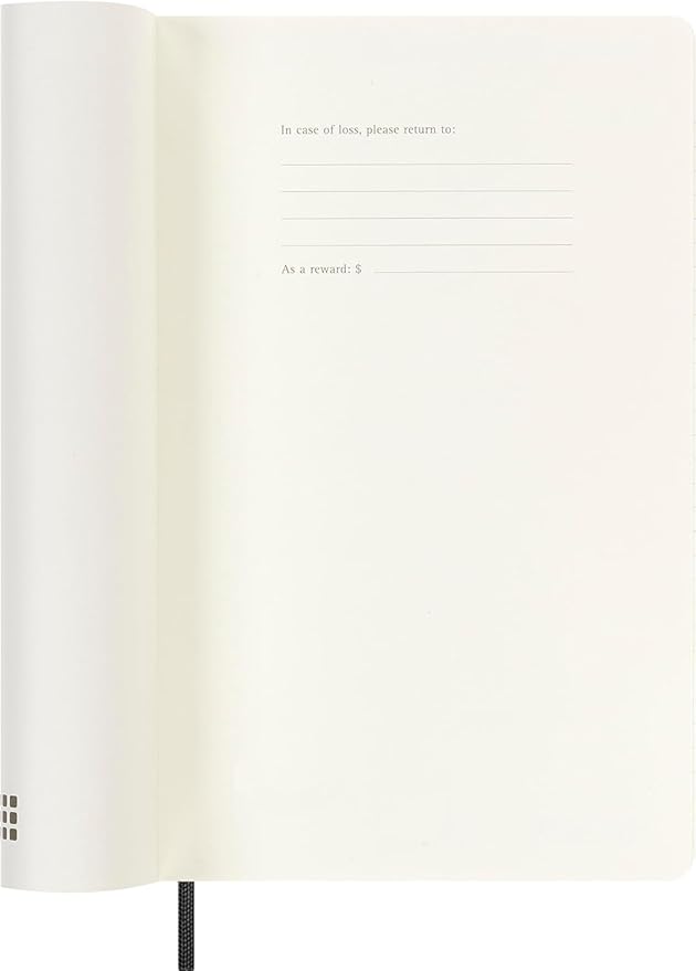 Moleskine Classic 12 Month 2025 Weekly Planner, Soft Cover, Large (5" x 8.25"), Black, 144 pages