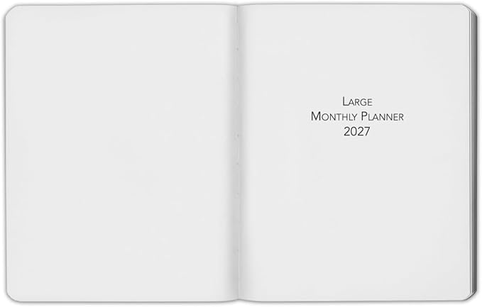 Harbor Large Monthly Planner 2027, Calendar Planner and Notebook, Durable Faux Leather, 14 Months, 96 Pages, Softcover & Lightweight - Cambridge Red - 9.75x7.5"