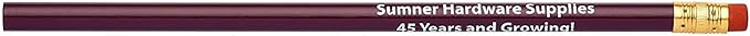 Pencil Guy Promotional Personalized Imprinted Purple Round Pencils.-500 per box. 19 colors to choose from!