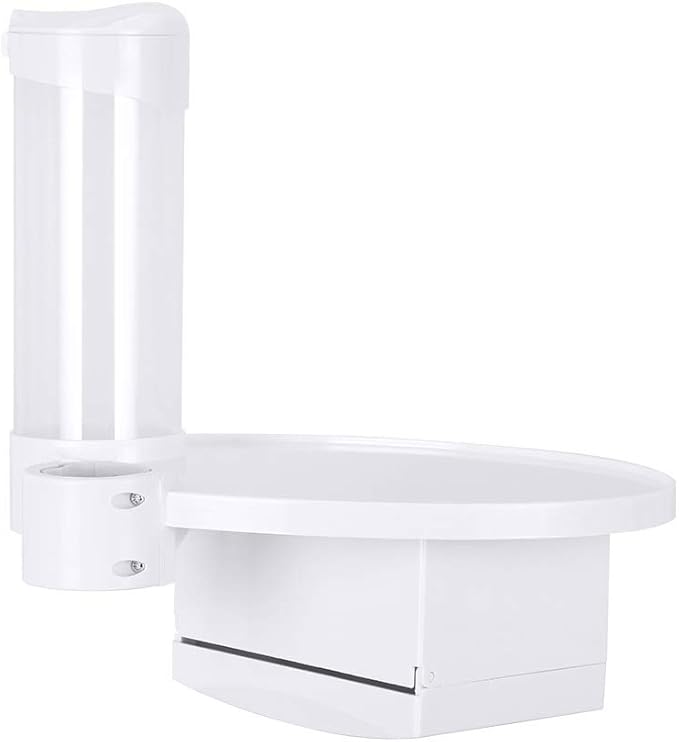 NSKI Dental 3 in 1 Oral Tray Tissue Box and Cup Storage Holder Fix on Dental Chair White/Blue/Green (White)