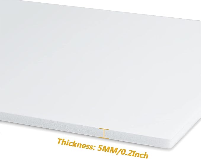 30Pcs Foam Board 10" x 8" White Poster Board 3/16" Thick Foam Core Backing Board White Mat Boards for Projects Art Presentations Crafts Display Favors