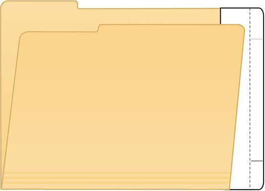 Tabbies 55995 Extenda-Folder Conversion Strips, 100 Box, White 3/4 Inch Full End Tab, 3-3/4 x 9 Inch, Convert File Folders to End Tab Shelf Filing