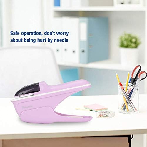 Desktop Stapler, 8 Pages Capacity Portable Stapler Labor Saving Hand Stapleless Stapler Hand Stapler Tool Mini Stapleless Stapler for Office Supplies ()