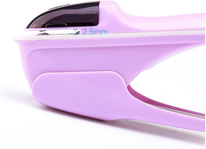 Desk Stapler Stapleless Stapler Handheld Stapler Durable Office Mini Stapler Office Supplies Portable Needleless Stapler Purple School Supplies (Color : A)