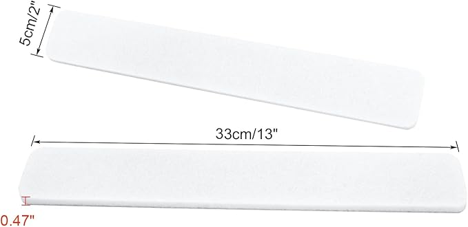 Felt Bulletin Board Bar Strip 0.5 Inch Thick Self-Adhesive Pin Board Bar 13 Inch in Length with 50 Pushpins, 8 White Bars