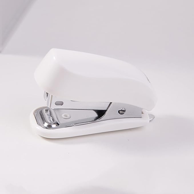 KUYWLMKMZZ Desk Stapler Office Stapler Set Office Stapler Desktop Stapler Compact Can Hold 12 Pages of Paper Student Supplies Blue and White 2 Pieces School Supplies (Color : A)