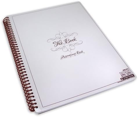 Portage Notebooks Appointment Book - Large 8.5" x 13.5" Undated Planner for Daily Scheduling - 4 Column Professional Daily Planner Undated for Office, Home, or Salon Use