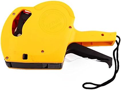 Gracetop MX5500 8 Digits Price Tag Gun Labeler with 1pcs Labels and 1pcs Ink Refill (Yellow)