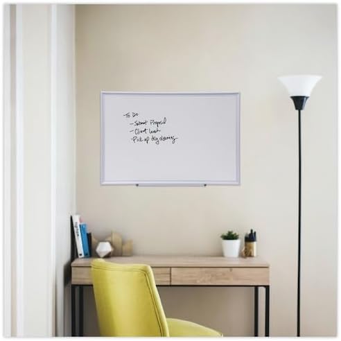Universal Tabletop King 44624 Dry Erase Board, Melamine, 36 x 24, Aluminum Frame