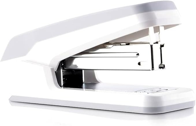 KUYWLMKMZZ Desk Stapler Office Stapler Office Desk Stapler Labor-Saving Binding Machine Practical Office Tool Suitable for Office Document Binding White School Supplies (Color : A)