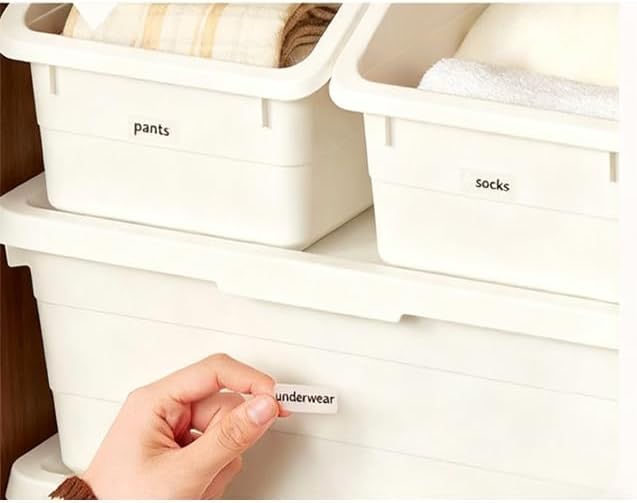 D30 Label Maker Tape Transparent D30 Labels Compatible with Phomemo D30 Thermal Printer, 12x40mm, Self-Adhesive Labeling Tape Print Paper, 3 Rolls/540 PCS