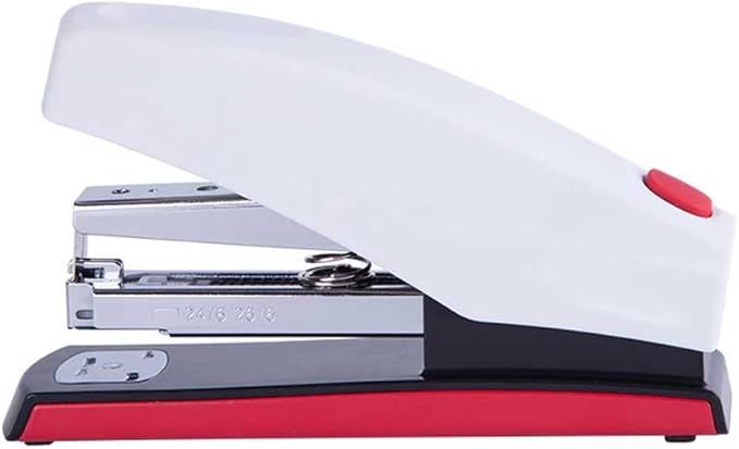 Stationery Stapler -Click Design Student Stapler Sturdy and Stationery Stapler, Suitable for School Office(White-Dinosaur Doodle4)