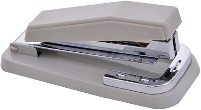 360 Degree Rotating Stapler Desktop Stapler with Staples Chisel for Office Stationery School(Gray)
