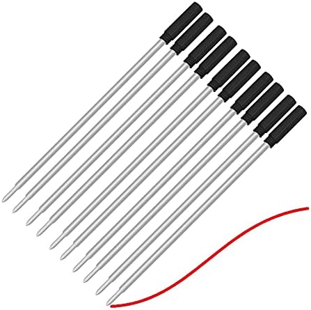 Pen Savings Ballpoint Pen Refills for Cross Pens, Medium Point 1.0mm, Frictionless Flow Smooth Writing, 10 Pack (Red)