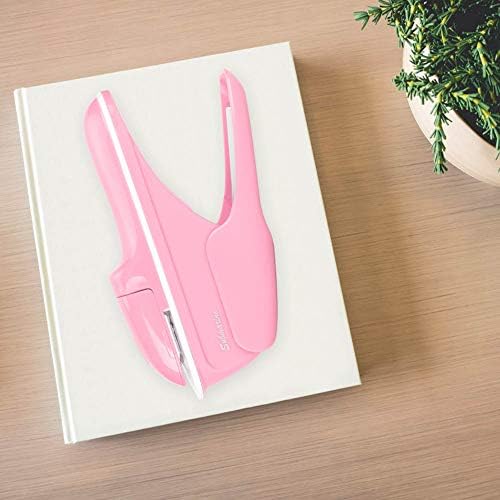 Desktop Stapler, 8 Pages Capacity Portable Stapler Labor Saving Hand Stapleless Stapler Hand Stapler Tool Mini Stapleless Stapler for Office Supplies ()