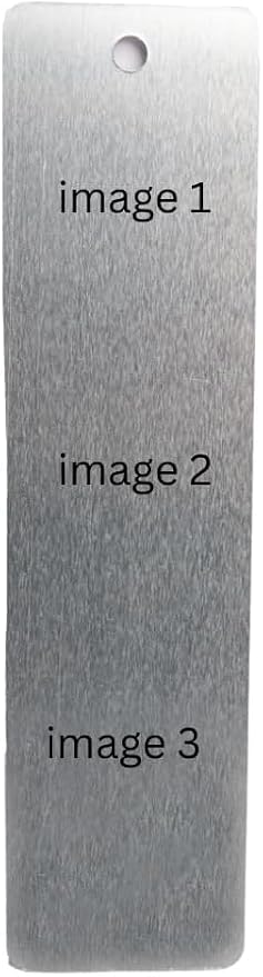 Custom Metal Bookmark with Personalized Photo and Text (3 Images)