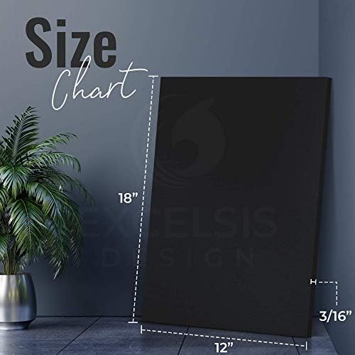Black Foam Board 12 x 18 – 15 Pack, 3/16" (5mm) Thick Foam Core Poster Board Sheets for Art, Crafts, Vision Board, School Projects, Presentations & Signs